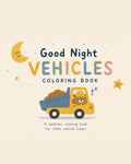 🌙 Good Night Vehicles Coloring Book_15p
